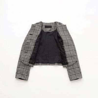 グレンチェック ノーカラージャケット | TO BE CHIC (Women)/トゥー