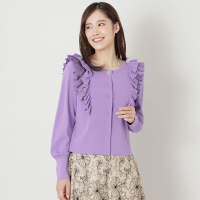 ＜TO BE CHIC (Women)＞レーヨンナイロン　ショートカーディガン