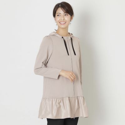 ＜TO BE CHIC (Women)＞ギャザーヘムニットコンビ　パーカー