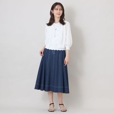 ジャカードレースコンビ カーディガン | TO BE CHIC (Women)/トゥー