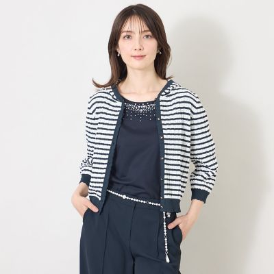 エアリーボーダー ニットパーカー | TO BE CHIC (Women)/トゥー ビー