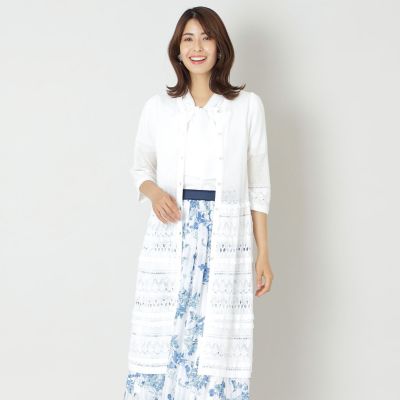 ＜TO BE CHIC (Women)＞コットンポリエステル　ロングカーディガン