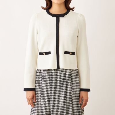 バイカラー ショートカーディガン | TO BE CHIC (Women)/トゥー ビー