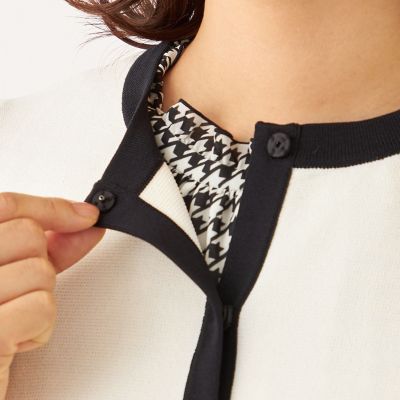 バイカラー ショートカーディガン | TO BE CHIC (Women)/トゥー ビー