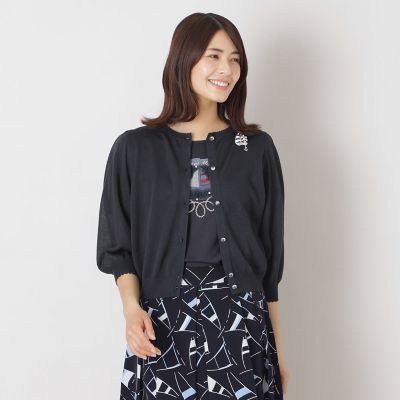 ＜TO BE CHIC (Women)＞シアー　ニットカーディガン