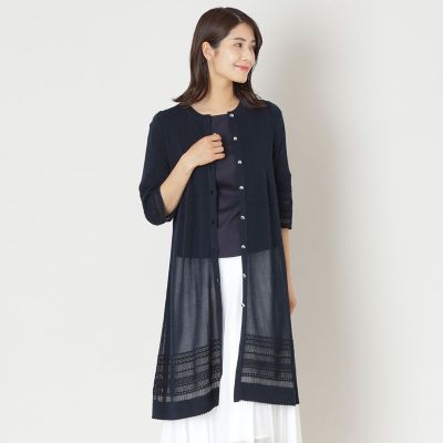 透かし編み ロングカーディガン | TO BE CHIC (Women)/トゥー ビー