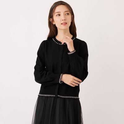 ＜TO BE CHIC (Women)＞シアーレイヤー　カーディガン