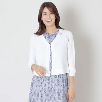 ＜TO BE CHIC (Women)＞透かし編み　ショートボレロ