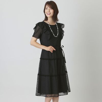 ＜TO BE CHIC (Women)＞ダブルドットチュール刺繍　ワンピース