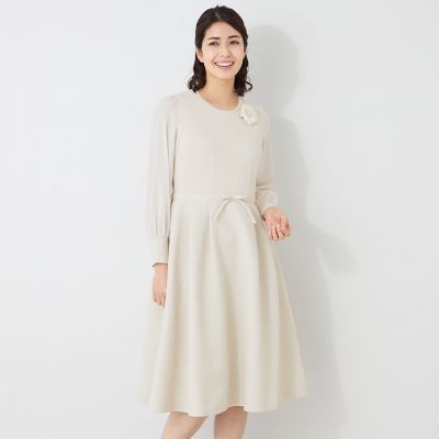 ＜TO BE CHIC (Women)＞ふくれジャカード　ニットコンビドレス