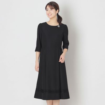＜TO BE CHIC (Women)＞ヘムボーダーレース　ワンピース