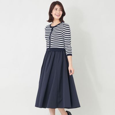 ニットタフタドッキング ワンピース | TO BE CHIC (Women)/トゥー ビー