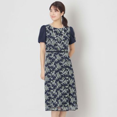 ＜TO BE CHIC (Women)＞ミモザチュールフィット＆フレア　ドレス