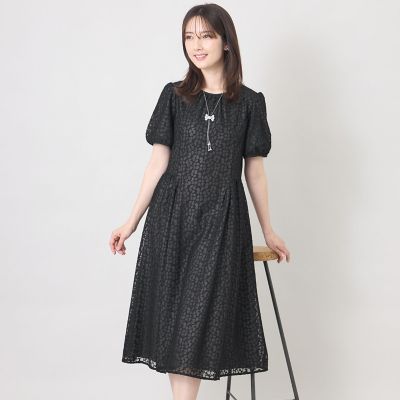 ＜TO BE CHIC (Women)＞ジャカードレース　ギャザードレス