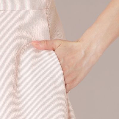美品 大きいサイズ レリアン バイアスストライプ シアサッカー