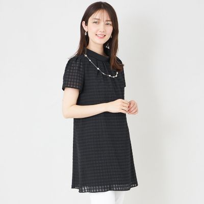 シアーギンガム ロールネック ワンピース | TO BE CHIC (Women)/トゥー