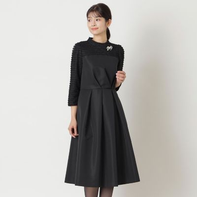 ＜TO BE CHIC (Women)＞ライトグログランレースコンビ　ワンピース