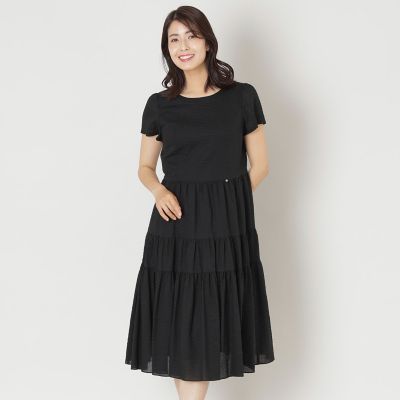 ＜TO BE CHIC (Women)＞ウェーブローン　ランダムティアードワンピース