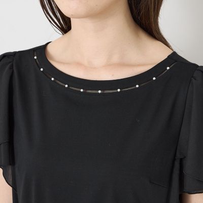 新品TO BE CHIC シルケットジャージ ドッキングワンピース44 シルケットジャージ ドッキングワンピース | TO BE CHIC (Women