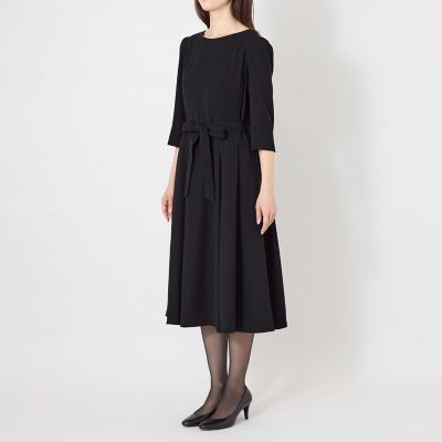 ダブルサテン パネルライン フレアワンピース | TO BE CHIC (Women