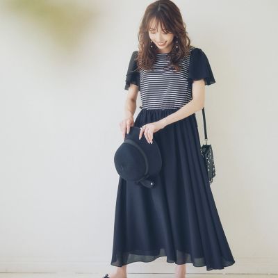 ボーダーカットソーコンビ ワンピース | TO BE CHIC (Women)/トゥー