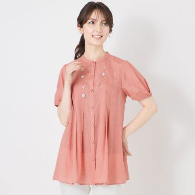 タグ付きTO BE CHIC ウェーブローン チュニックブラウス ビジュー エアリーローンチュニックブラウス | TO BE CHIC (Women)/トゥー ビー