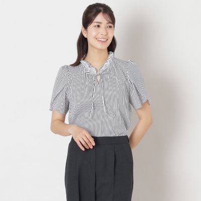 JOURNAL STANDARD☆カラミストライプスクエアカラーブラウス カラミストライプ シャツブラウス | TO BE CHIC (Women)/トゥー ビー