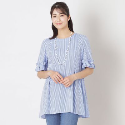 カラミストライプ チュニックブラウス | TO BE CHIC (Women)/トゥー