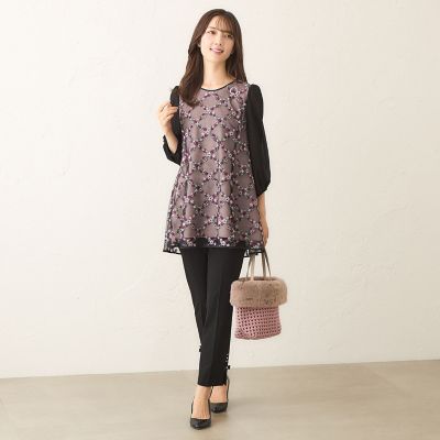 フラワー刺しゅう チュニックブラウス | TO BE CHIC (Women)/トゥー