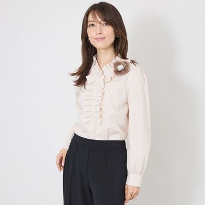 SOMELOS フリルカラーストレッチブラウス | TO BE CHIC (Women