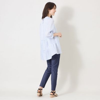 シルキーサッカー ティアードチュニックブラウス | TO BE CHIC (Women