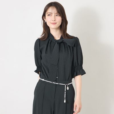 シルキーサッカー ボウタイブラウス | TO BE CHIC (Women)/トゥー ビー