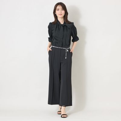 まるさん TO BE CHICサッカーストレッチブラウス シルキーサッカー ボウタイブラウス | TO BE CHIC (Women)/トゥー ビー