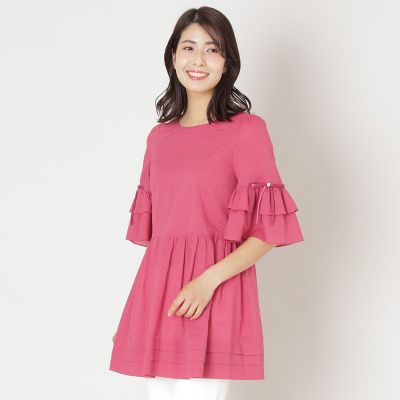 ＜TO BE CHIC (Women)＞ウェーブローン　スリーブフリルチュニック