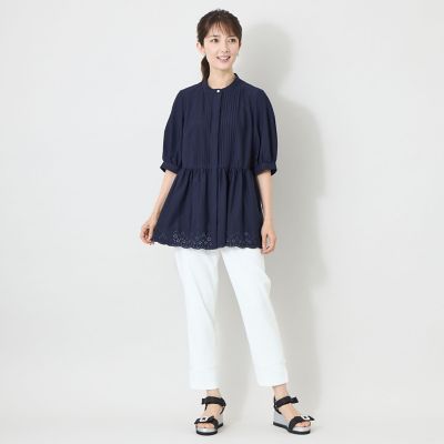 エンブロイダリーヘム チュニックブラウス | TO BE CHIC (Women