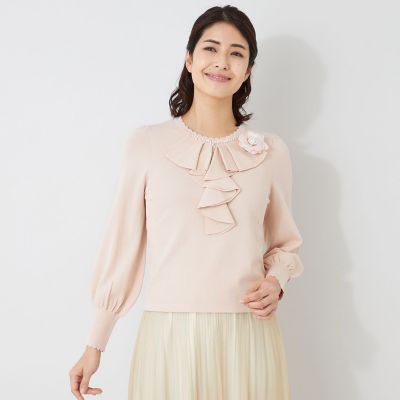 ＜TO BE CHIC (Women)＞フロントラッフルフリル　ニット