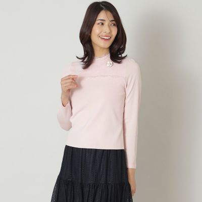 ＜TO BE CHIC (Women)＞ラッセルレースコンビ　ニット