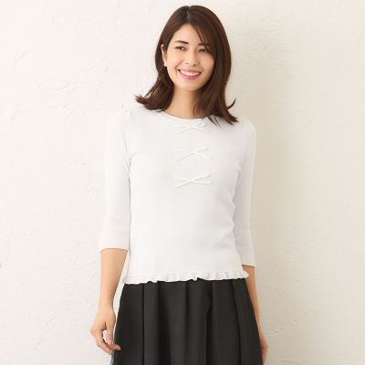 ビジュー＆リボン ニット | TO BE CHIC (Women)/トゥー ビー シック