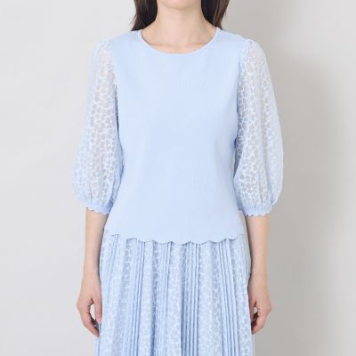 ジャカードレースコンビ ニットプルオーバー | TO BE CHIC (Women