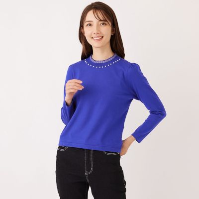 ＜TO BE CHIC (Women)＞シアーレイヤー　プルオーバーニット