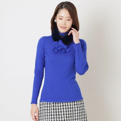 ＜TO BE CHIC (Women)＞ウールリブ　タートルニット