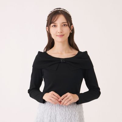 ＜TO BE CHIC (Women)＞リボンオフタートル　ニット