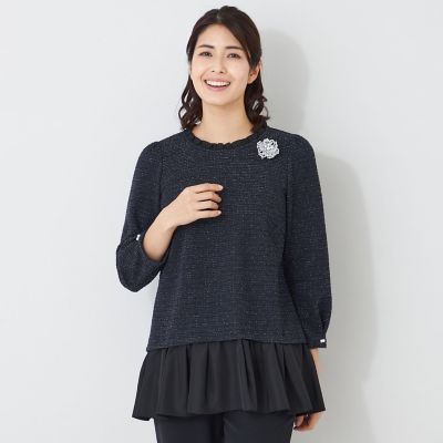 ＜TO BE CHIC (Women)＞ＭＩＸツイードドッキング　チュニック