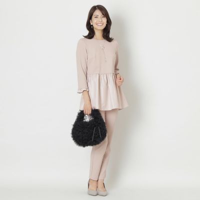 TO BE CHIC マットストレッチダンボール チュニック マットストレッチダンボール チュニック | TO BE CHIC (Women)/トゥー