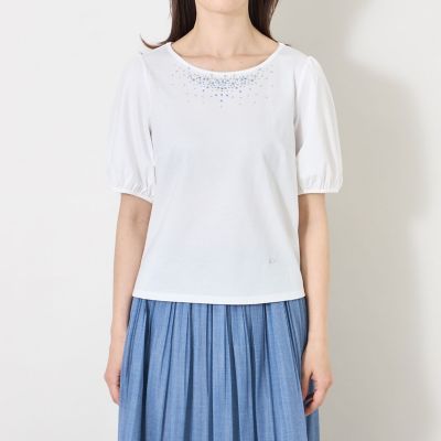 ビジュー＆ホットフィックス カットソー | TO BE CHIC (Women)/トゥー