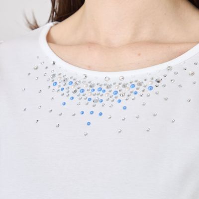 ビジュー＆ホットフィックス カットソー | TO BE CHIC (Women)/トゥー