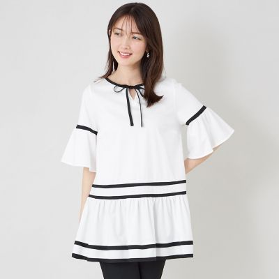バイカラーカットソー チュニック | TO BE CHIC (Women)/トゥー ビー