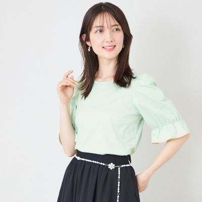 お値下げ 美品 to be chic  ニット リボン L】ビジュー＆リボン ニット(トップス)｜TO BE CHIC(トゥー ビー