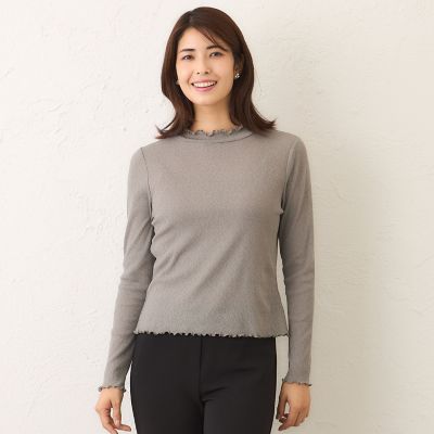 ＜TO BE CHIC (Women)＞シアーラメ　カットソー