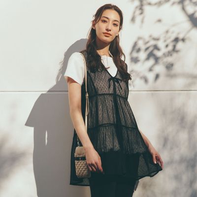 ＜TO BE CHIC (Women)＞ドットチュール　ジレ